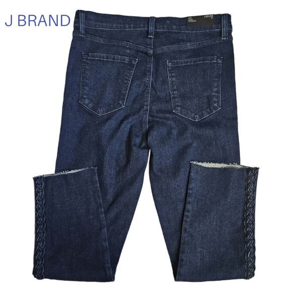 J BRAND Ruby Braided Catonite High-Rise Crop Cigarette Jean - Picture 5 of 9